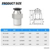 TAILONZ PNEUMATIC 1/4"OD Straight Push to Connect Fittings Pneumatic Fittings