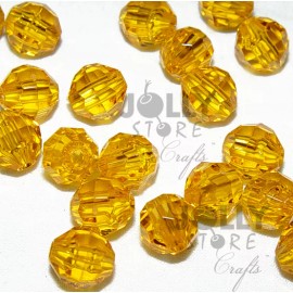 JOLLY STORE Crafts™ 6mm Sun Gold Faceted Round Beads 500pc made in USA school church VBS crafts