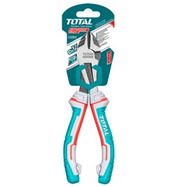 Total - Reinforced Wire Cutters | 30% More Cutting Strength | Chrome Vanadium | Drop Protection | Fibre Handle | Ideal for Construction & Mechanics, Blue, Standard, Metal