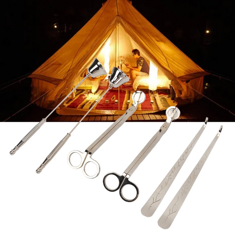 6PCS Candle Accessory Set Wick Trimmer Wick Dipper Candle Snuffer
