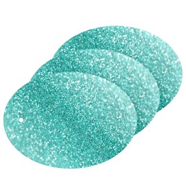 Teal Turquoise Sparkle Kitchen Sponges Sea Water Aqua Green Cleaning Dish Sponges Non-Scratch Natural Scrubber Sponge for Kitchen Bathroom Cars, pack of 3