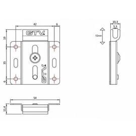 Wardrobe Sliding Door Track Gear System Kit - MITO - 2000mm, 2500mm or 3000mm (1x Upper Slide)