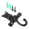 dophee 2PCS Cast Iron Cat Hooks, Heavy Duty Wall Mounted