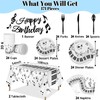 Tioncy 171 Pieces Musical Party Supplies Disposable Musical Notes Tableware