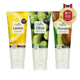 On the Body [LG Household &amp; Health Care] On the Body The Natural Cleansing Foam 200g x 3 (Lemon, Olive, Avocado, Olive) / 온더바디 [LG생활건강] 온더바디 더내추럴 클렌징폼 200g x 3개 (레몬,올리브,아보카도, 올리브