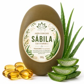 Jabón Orgánico Artesanal De Sábila con Aceite Ozonizado y Vitamina E 100 gr.
