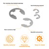 E-Clips, 500 Pieces E-clip Snap Rings Set, Stainless Steel E