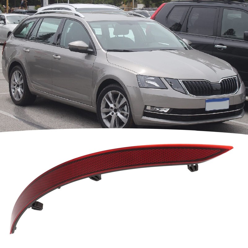 Keenso Rear Bumper Reflector Clear Visibility Rounded Edges Shockproof Replacement