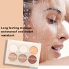 Multifunctional Highlighter Contour Blush Palette – 6-Color Matte Makeup, Waterproof,