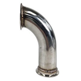 2.5" ID V-Band Turbo Stainless Steel 90 Degree Exhaust Elbow Adapter Piping Flange