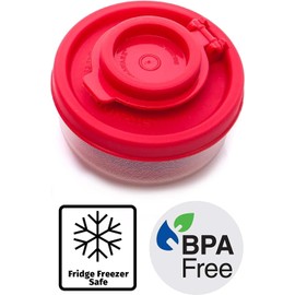 2Pcs 2" Red Small Salt and Pepper Shakers for Shaker Set for Salt and Pepper with Lockable Lid to Take with You - Perfect for Travel, Camping - 40G, Attractive Salt and Pepper Shaker Sets