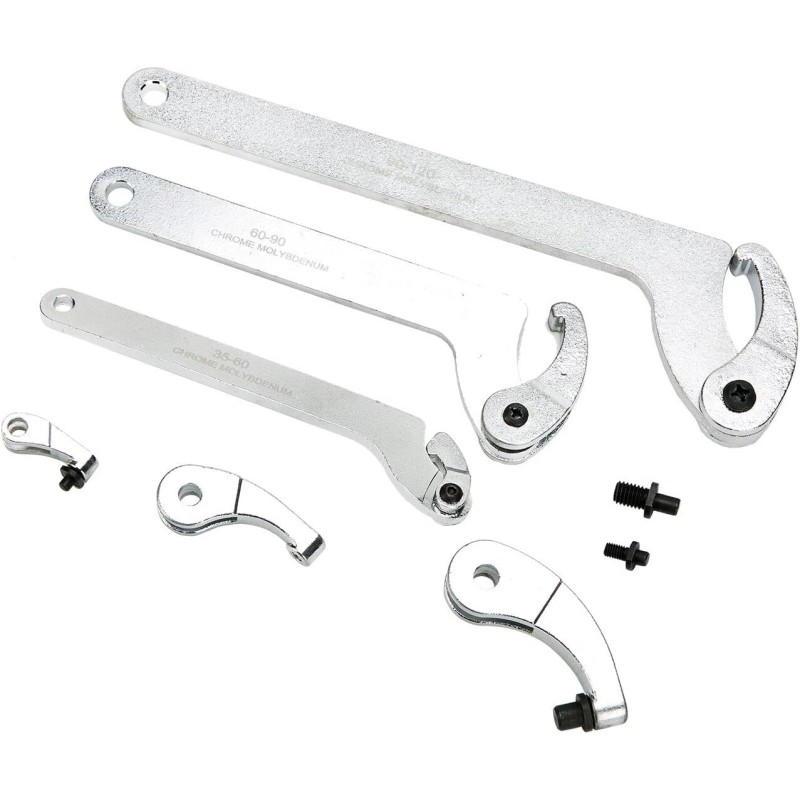 8milelake 8Pcs Adjustable Hook & Pin Spanner Wrench Tool Set