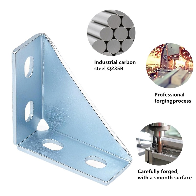 BIAXJUNY 90 Degree Gusseted Fitting for 1-5/8" Strut Channel,4 Hole