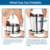 Stainless Steel Drinking Cup, Foldable Stainless Steel Travel Cup, Folding