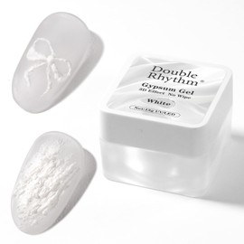 Double Rhythm 0.5 Oz Gypsum Gel Polish No Wipe for 3D Drawing Molding Sculpture and Decoration 15 ML Naril Art at Home (Gypsum Gel-White)