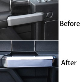 Keptrim for F-150 ABS Chrome Inner Door Handles Cover Trim for Ford F150 2015 2016 2017 2018 2019 2020 (4pcs)