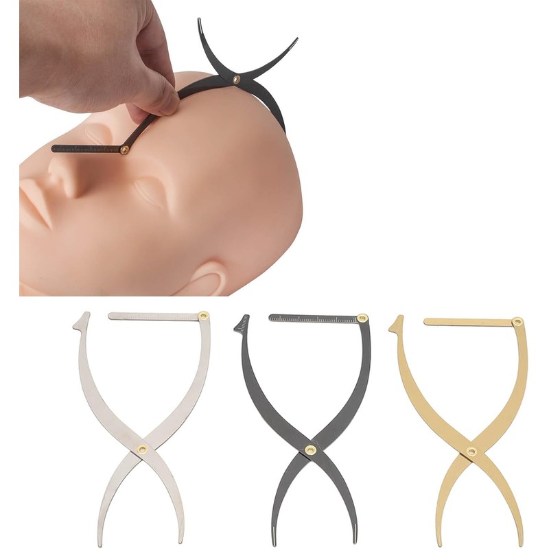 Regla de Tatuaje Profesional para Cejas en Acero Inoxidable con
