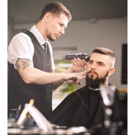 Salon Barber Hairdressing Capes with Snaps Hair Cutting Cape Hair Stylist for Women Men Adults Kids Black Waterproof (10PCS)