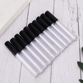 Lip Gloss Tube Empty Bottle Container, 10 x 2.5 ml High Quality Refillable Round Lip Gloss Bottles Black Pink Lip Gloss Bottles DIY Empty Lip Balm Tube Container Makeup Too