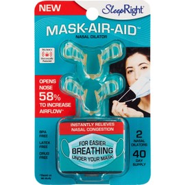 SleepRight Mask Air Aid Nasal Dilator – Open Nostrils – Enhance Breathing – Breathe Better Under Your Mask – Nose Aid