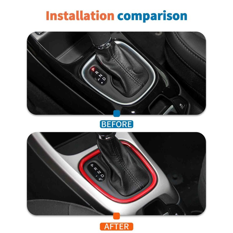 JeCar Center Console Gear Shift Panel Trim for Jeep Compass