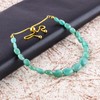 OdrillionGems Natural Emerald Gemstones Bolo Bracelets, Plain Beads, 14K Gold