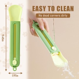 OOSIVEN 3 Pack Cat Strip Feeder, Cat Treat Spoon with Hooks Squeeze Delectables Lickable Cat Wet Food Treats Dispenser for Puree and Bisque Cat Happy Feeding Dispenser