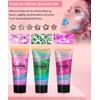 Glitter Face Gel, Glitter Sequins Chunky Glitter Liquid Gel for