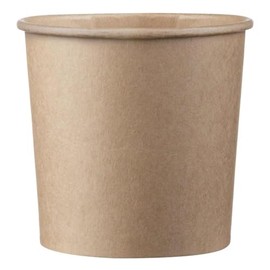 VEPATIM 50 Eisbecher Feinkostbecher aus Kraftpapier FSC® rund 350 ml braun Ø 90 mm