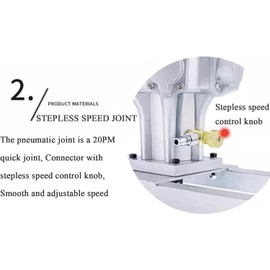 Mezclador de pintura neumático con tanque eléctrico, con soporte, hélice plegable, agitador de recubrimiento for mezclar pintura, tinte e hidrosol.