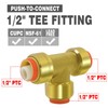 TTFLEX 1/2-inch Tee Push to Connect Plumbing Fitting with 1