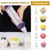 Dessert Decorating Syringe Set, Icing Dispenser Cupcake Filling Injector, 7
