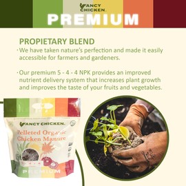 Fancy Chicken Premium Manure (2 Pack) Pelleted Organic Chicken Manure with Natural Performance Enhancers | All-Natural Plant Food Ideal for Vegetables Gardening & Farming USDA, 5lb