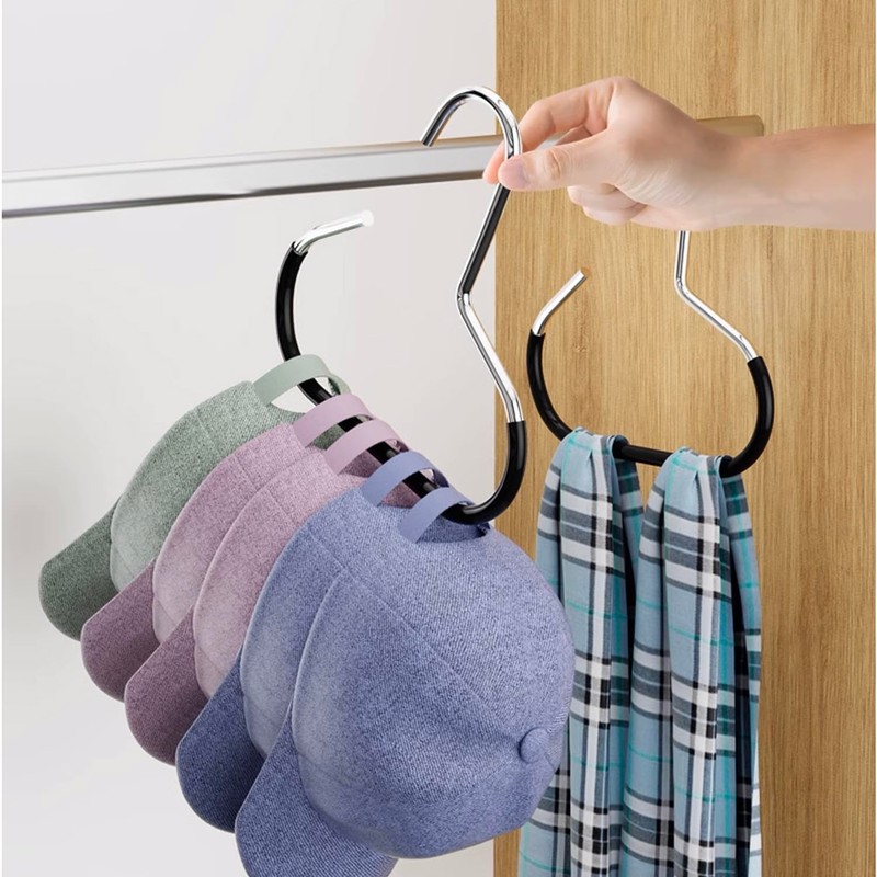 Hat Hanger,8 Pack Hat Storage for Baseball Caps,Scarf Hangers, Metal