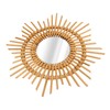 Wall Decor Rattan Mirror Star Shape Unique Simple Handwoven Mirror