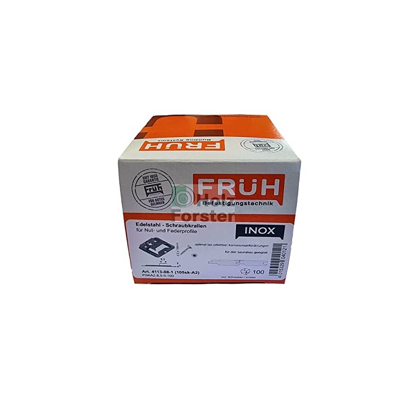 FRÜH Tongue and Groove Profile Screw Claws 105SK-A2 5 x