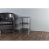 AVF Transitional Steel and Glass Small 3-Tier Shelving Unit in