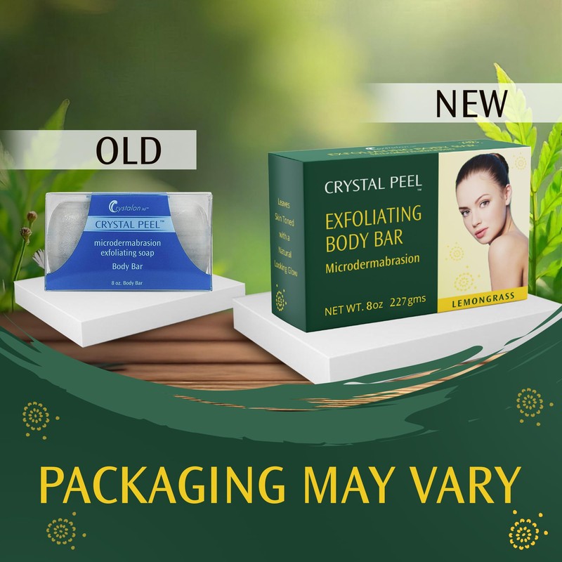 Exfoliating Bar Soap for Men & Women, Crystal Peel Luxury