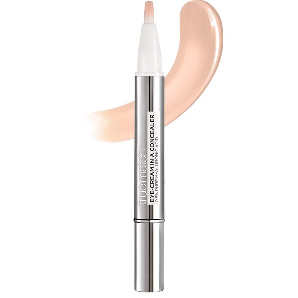 L'Oréal Paris Eye Care - Concealer, Concealer Pen for Dark Circles, with Hyaluronic Acid and Vitamin C, Perfect Match, 1-2R - Rose Porcelain, 2 ml