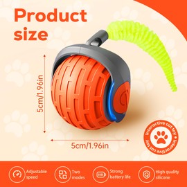 2025 New Interactive Cat Ball Toy for Indoor Cats Rotating Ball Toy,Automatic Moving for Bored Indoor Adult Cats,360°Automatic Rolling Balls Toy Electric Dogs Cat Balls(Blue)