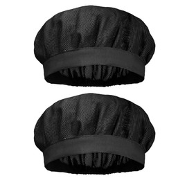 BEPSYOM 2 Pieces Elastic Chefs Hat Unisex Kitchen Chef Hat Food Service Hair Nets Adjustable Mesh Cap, multicoloured