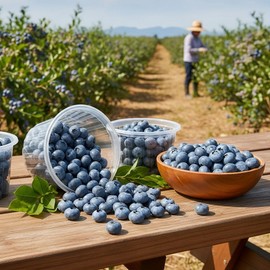 Fresh blueberries, premium domestic high-sugar blueberries, 4 fresh 100g pieces / 블루베리 생과 프리미엄 국내산 고당도 불루베리 신선한 100g 4개