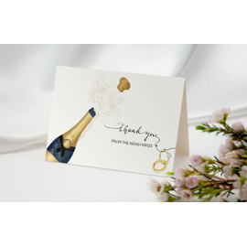 50 Wedding Thank You Cards from the New Mr and Mrs | 4x6 Bulk Thank You Cards with Envelopes | Wedding Shower Beyond Grateful Thank You Notes for Wedding, Bridal Shower and Baby Shower