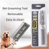 2Pcs Razor Comb for Dogs Cats with Extra Blades Double