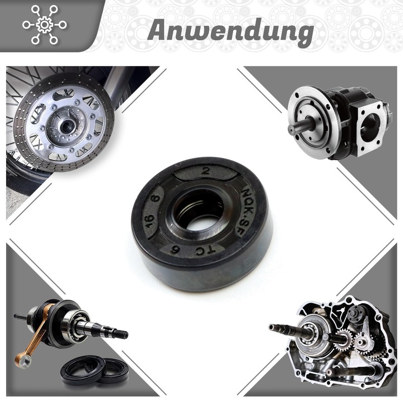Parts and Parts Shaft Seal 6 x 16 x 6
