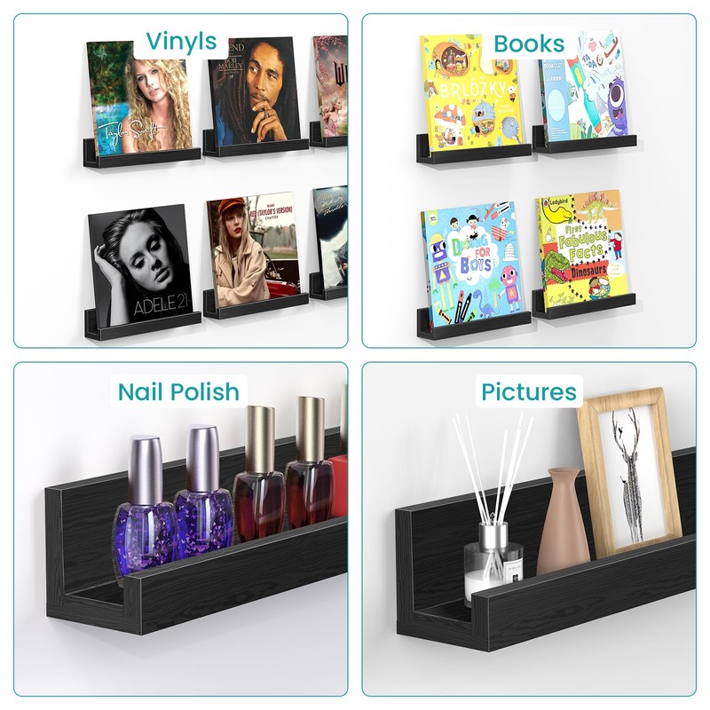 ELITEROO Vinyl Record Wall Mount, Album Display for Vinyl Records