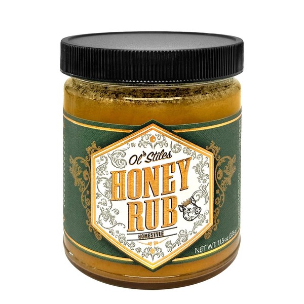 Ol' Stiles Honey Rub Homestyle-Creamed Honey Infused with Spices-Use On: