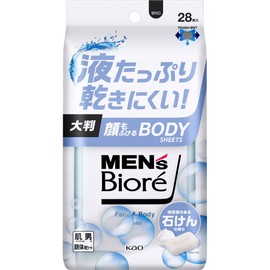 [Set of 2] Men's Biore Body Sheet, Clean, Soap Scent, 28 Sheets