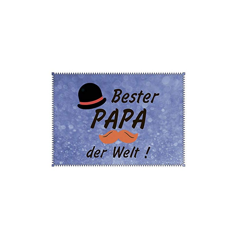 Cleaning Cloth for Glasses with German Text "Bester Papa der