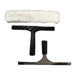 Avern Professional Window Squeegee Stainless Steel Wiper With Big 30cm/12inch Blade - Unclip & Replace !